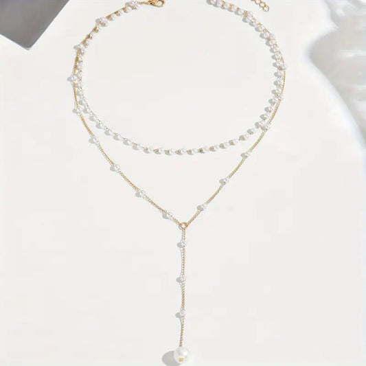 Collier mariage femme perles et chaîne dorée – Bijou élégant pour mariée et soirée chic