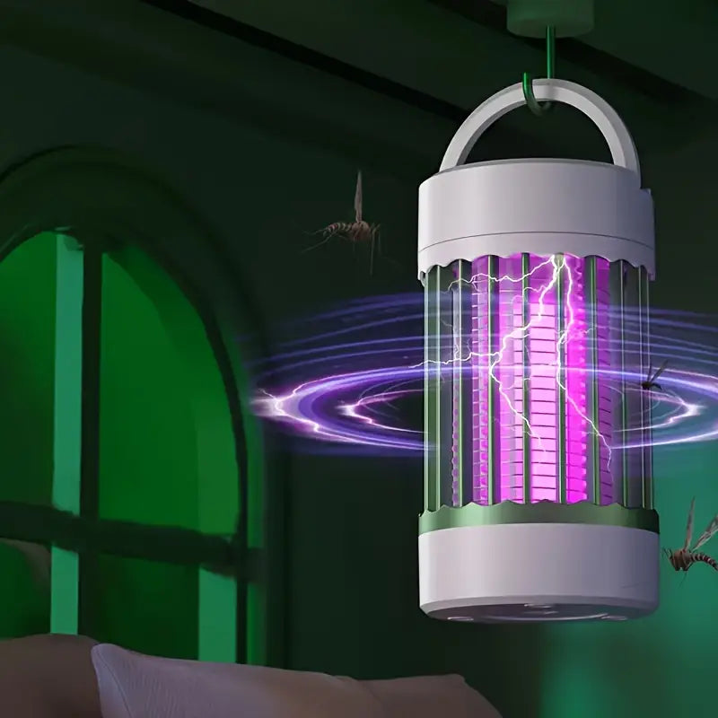 Lampe Anti-Moustique USB à Ultrason – Piège Électrique Silencieux avec Lumière UV, Portable et Écologique