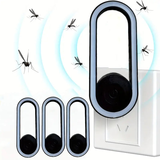 Répulsif à Ultrasons Portable – Double Émetteur Anti-Moustiques et Insectes, Rechargeable par USB, Silencieux et Sans Produits Chimiques