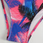 Bas de Bikini Femme Tropical – Taille Basse Imprimé Feuilles, Look Estival et Coloré