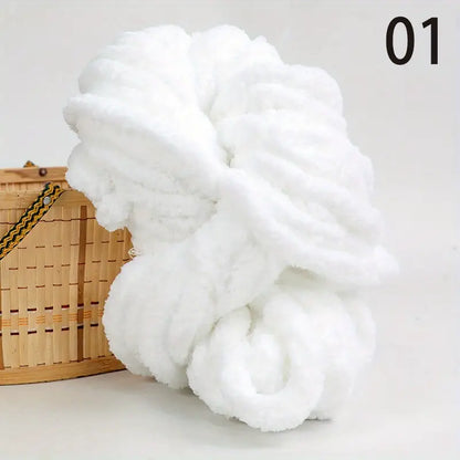 Laine Chenille Douce Jaune Moutarde – Fil Épais pour Tricot et Crochet, Couvertures & Accessoires DIY