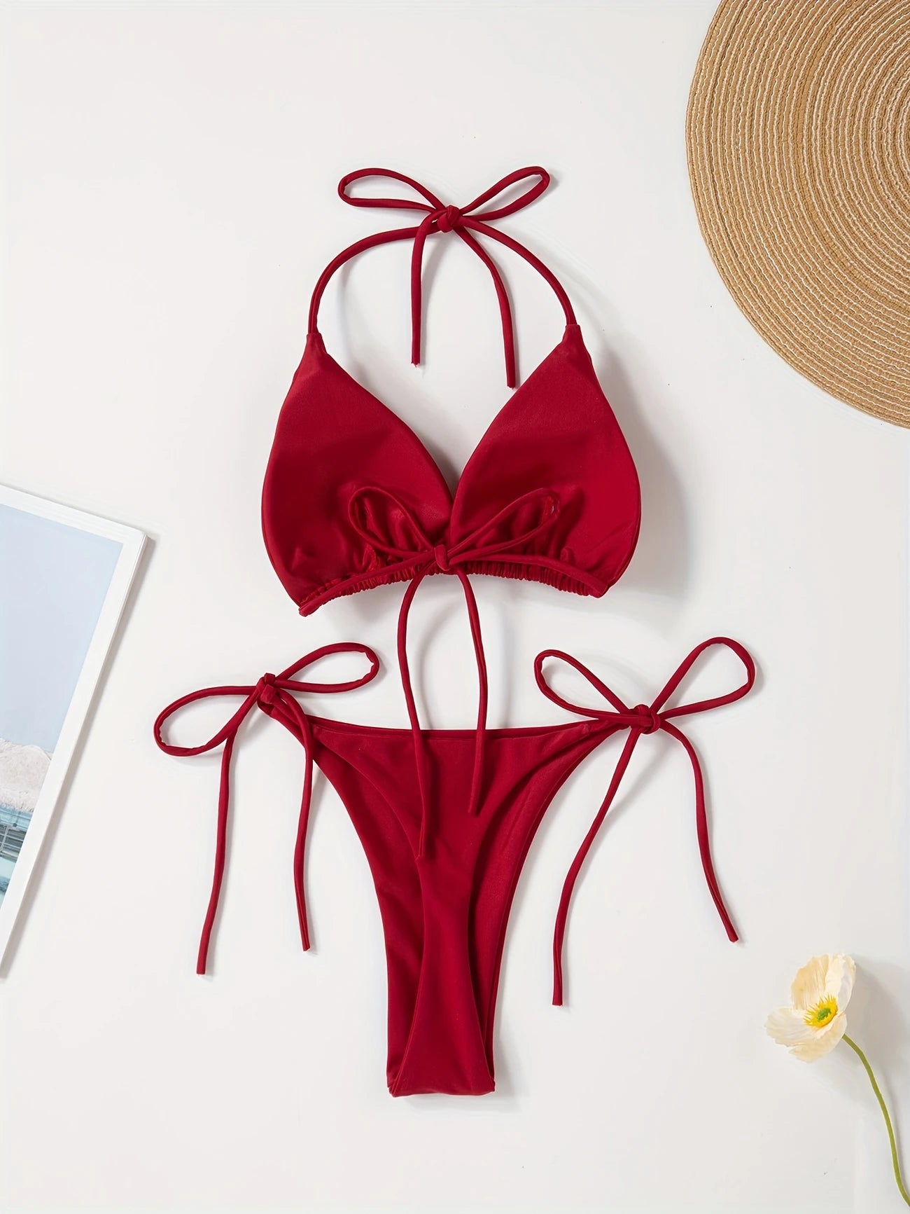 Bas de bikini échancré à nouer – Coloris fluo, taille réglable et coupe sexy pour toutes les silhouettes
