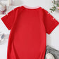 T-shirt fille noir style sportif avec numéro 07