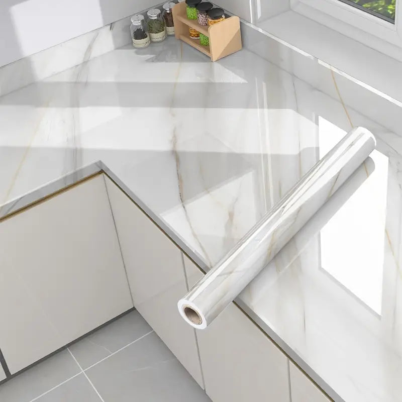 Papier Peint Adhésif Effet Terrazzo – Rouleau Étanche et Facile à Poser pour Cuisine, Salle de Bain et Meubles