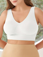 Brassière Sport Grande Taille – V Col, Dos Nu & Maintien Fort