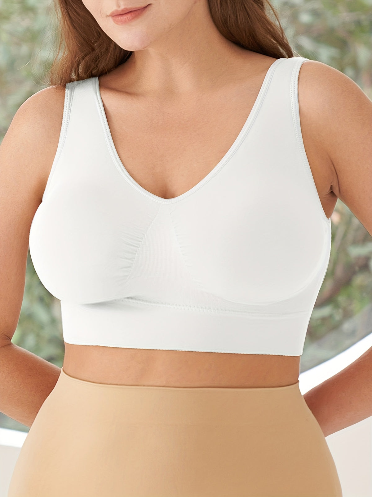 Brassière Sport Grande Taille – V Col, Dos Nu & Maintien Fort