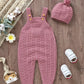Ensemble tricot bébé avec bonnet – Salopette chaude et confortable