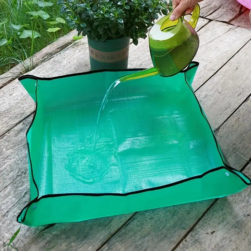Tapis de rempotage étanche pour plantes  Bac de jardinage pliable et facile à nettoyer | Entretien des plantes