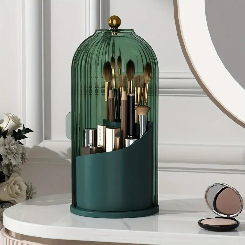 Boîte Rangement Maquillage avec Couvercle – Organisateur Pinceaux Élégant et Anti-Poussière