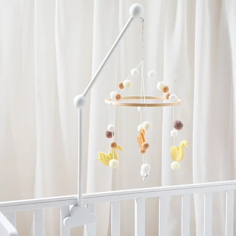 Support mobile en bois pour lit bébé – Bras rotatif décoratif pour chambre bébé