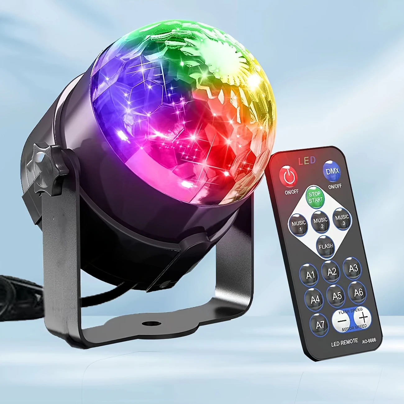 Projecteur LED Intelligente RGB avec Télécommande – Lumière Disco Connectée pour Maison Intelligente, Soirée & Ambiance Festive