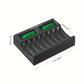 Chargeur Intelligent de Piles Rechargeables AA/AAA – Écran LCD Haute Précision pour 8 Accus