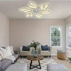 Ventilateur de Plafond LED Design Floral avec Éclairage Intégré