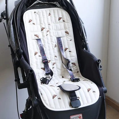 Coussin réducteur poussette bébé – Matelas de siège confortable lavable motif croissant