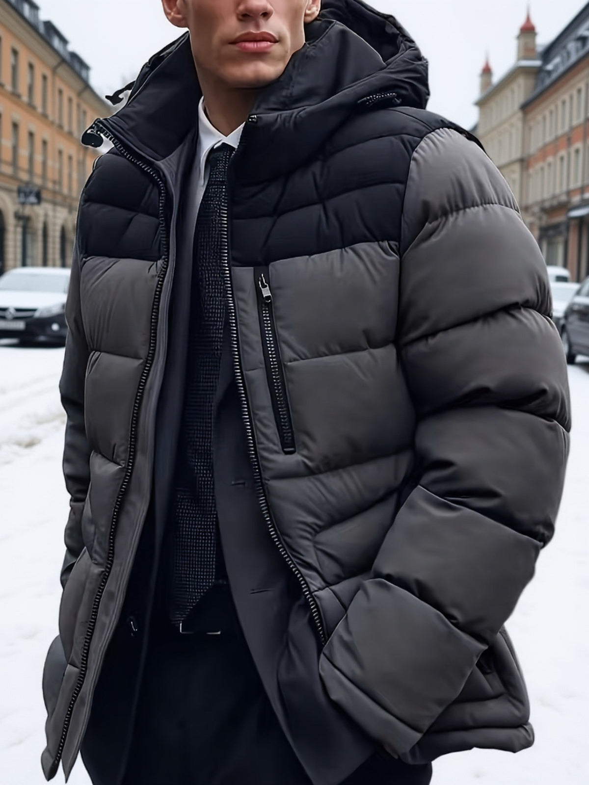 Veste à capuche grande taille pour homme