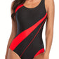 Maillot de Bain Femme Une Pièce Sport – Design Sculptant à Rayures Contrastées