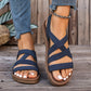 Chaussures Élégantes pour Femme, Chaussures de Dame Chics, Dernières Sandales d'Été 2025 pour Femme en Polyester avec Sangle Élastique, Semelles Plates Antidérapantes, Style Féerique Décontracté de Plage, Chaussures pour Femme