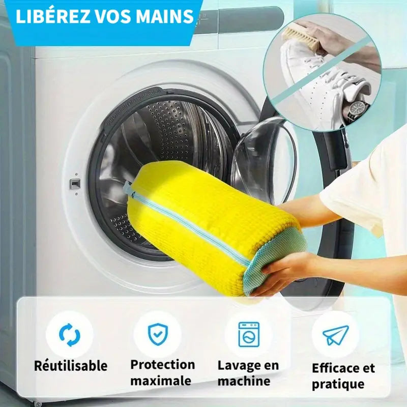 Sac de Lavage pour Chaussures en Microfibre – Housse Protectrice pour Machine à Laver, Antichoc et Résistante