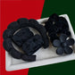 Kit Accessoires Beauté Cheveux et Visage – Bandeau Maquillage, Chouchous, Poignets Anti-Gouttes & Pince Fleur