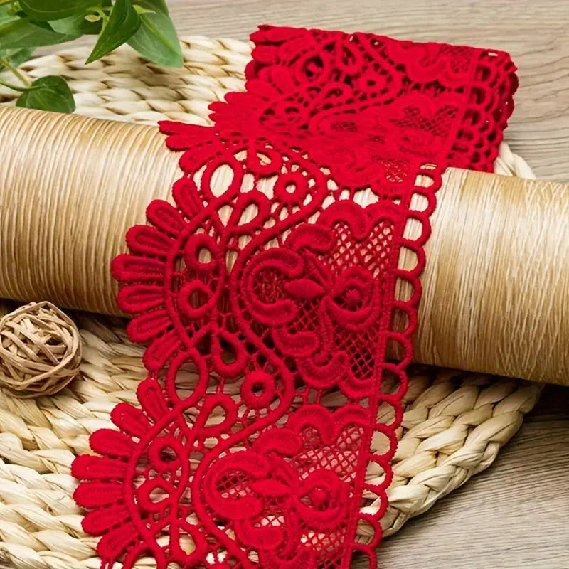Tissu Dentelle Brodée au Mètre – Élegant et Raffiné pour Robes, Couture, Décoration et DIY