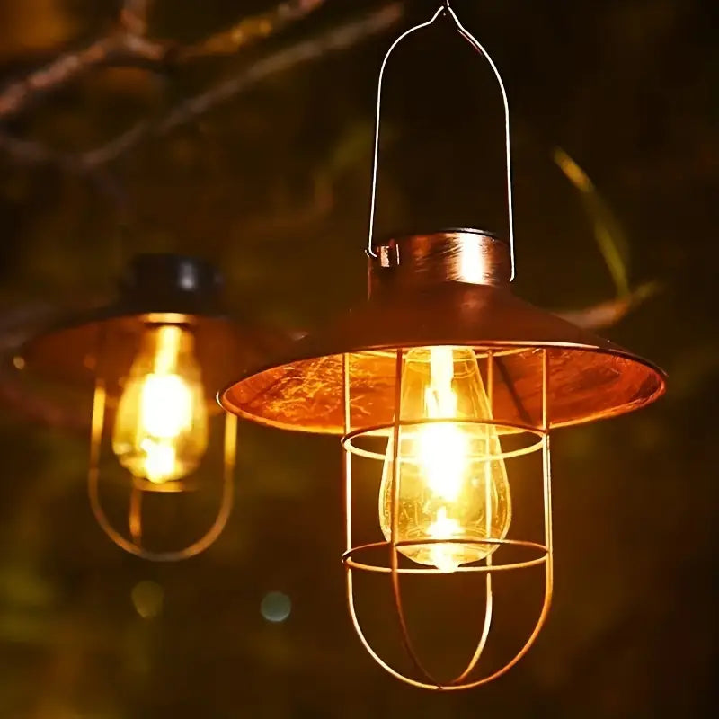 Ampoule LED Vintage Suspendue – Éclairage Ambre Chaud pour Extérieur ou Terrasse – Style Rétro Industriel