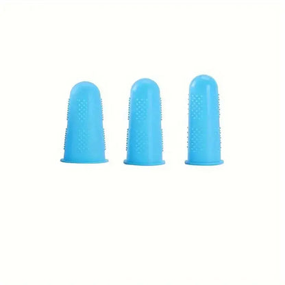 Protège-Doigts en Silicone Antidérapant – Lot de 3 Dés de Protection pour Manipulation de Papier, Couture ou Comptabilité