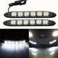 Feux LED DRL Voiture 2x6 LEDs Ultra-Lumineux – Éclairage Diurne Étanche pour Pare-chocs Avant, Style Tuning