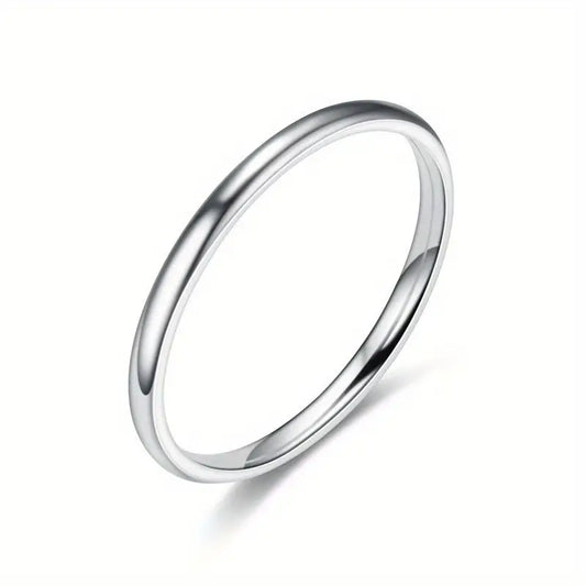 Bague homme minimaliste en acier inoxydable – Anneau élégant argent, or, noir ou rose