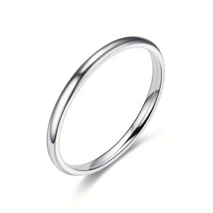Bague homme minimaliste en acier inoxydable – Anneau élégant argent, or, noir ou rose