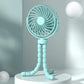 Ventilateur Portable sur Trépied Flexible – USB Rechargeable, Silencieux, Orientation 360°, Idéal Poussette ou Bureau