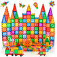Blocs de construction magnétiques colorés – Jeu éducatif créatif pour construire châteaux, véhicules et structures 3D