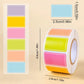 Étiquettes adhésives rectangulaires multicolores – Organisation facile pour bocaux, cahiers et classement
