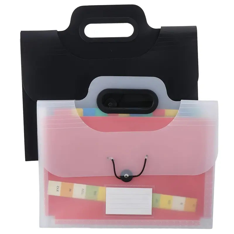 Pochette classeur extensible à poignées – Trieur accordéon 13 compartiments avec onglets A-Z