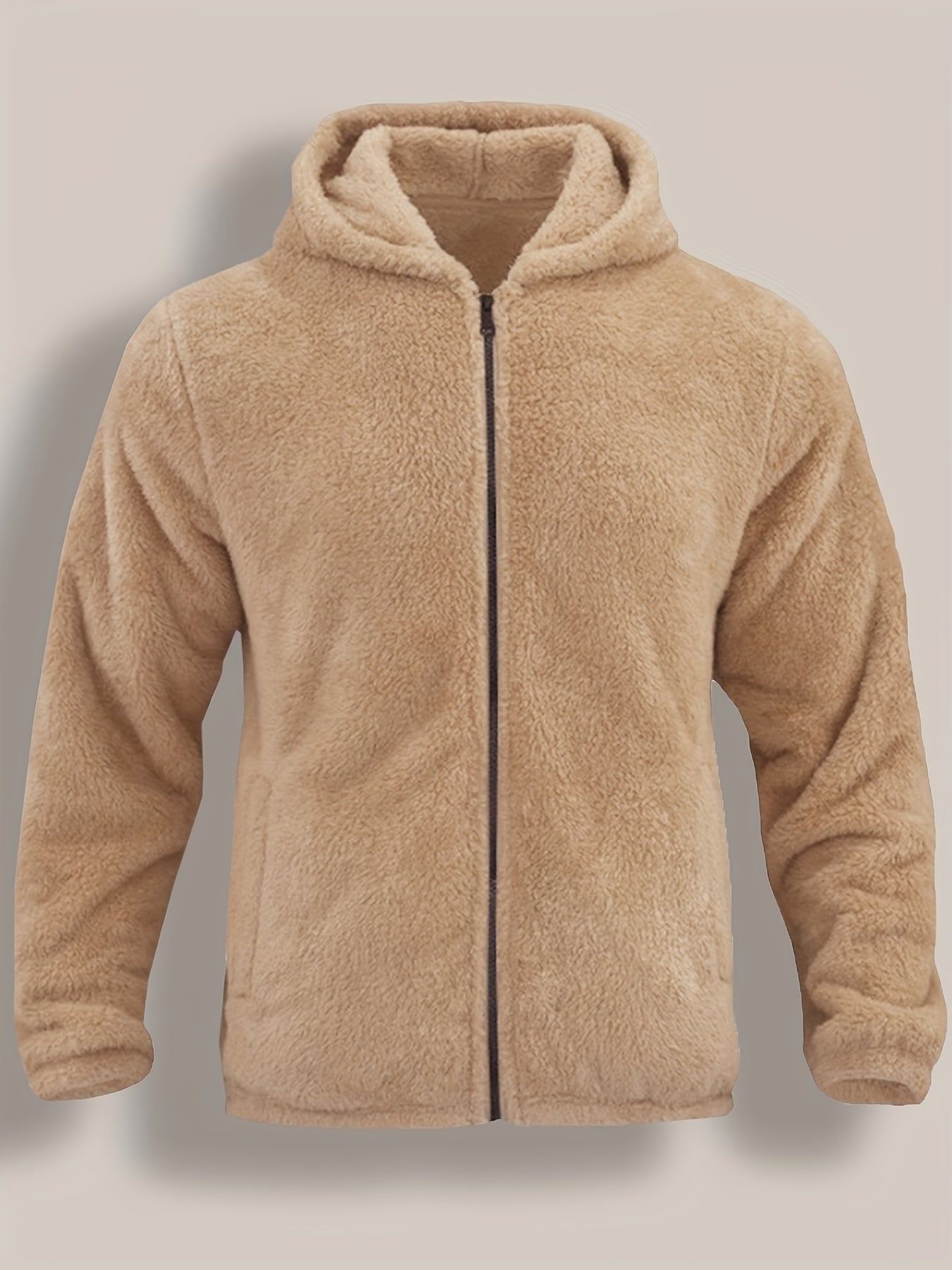 Prêt pour l'Hiver Veste à Capuche Gris Clair pour Hommes de Grande