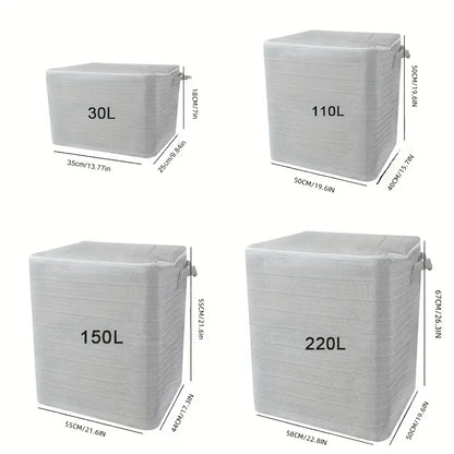 Boîte de rangement pliable avec couvercle – Grande capacité 30L à 220L pour vêtements, jouets et organisation maison