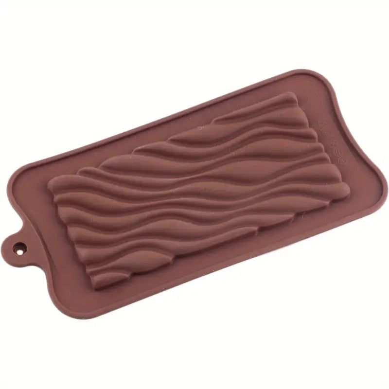 Moule en Silicone Effet Vagues pour Barres d’Alimentation – Chocolat, Céréales et Snacks Maison