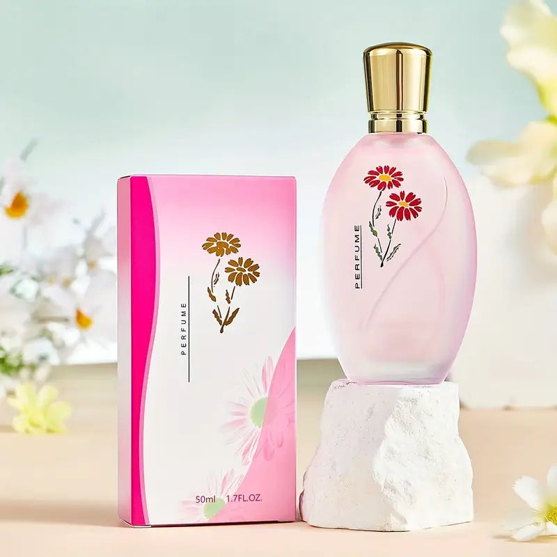 Parfum Femme Floral en Vaporisateur – Flacon Élégant avec Motif Fleur – Fraîcheur et Douceur Longue Durée