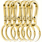 Lot de 6 Porte-Clés Mousquetons Métal – Anneaux Robustes et Clip Rapide pour Clés, Sac ou Ceinture