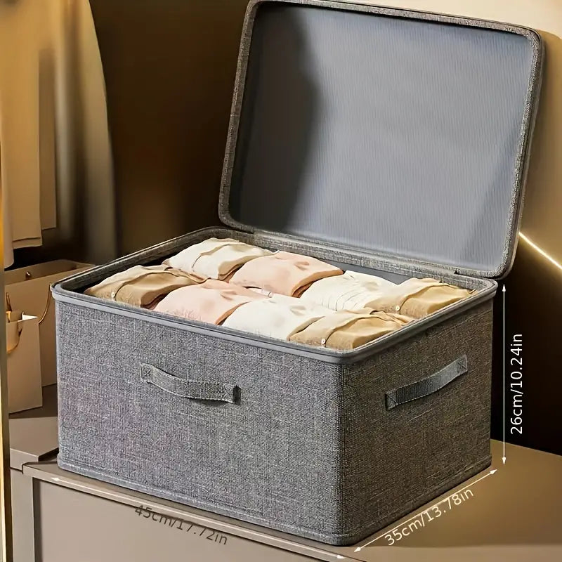 Boîtes de Rangement Pliables en Tissu avec Couvercle – Coffres de Rangement Bébé pour Vêtements et Accessoires