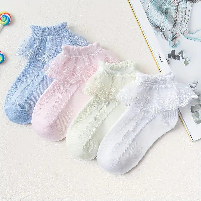 Chaussettes bébé dentelle – Bas doux et élégants pour filles, confortables au quotidien