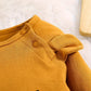 Body Bébé Manche Longue en Coton – Grenouillère Moutarde Motif Ours Mignon