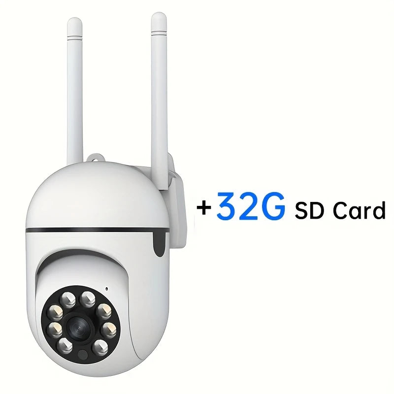 Caméra de surveillance Wi-Fi extérieure HD 2MP – Vision nocturne couleur et infrarouge, détection de mouvement, audio bidirectionnel