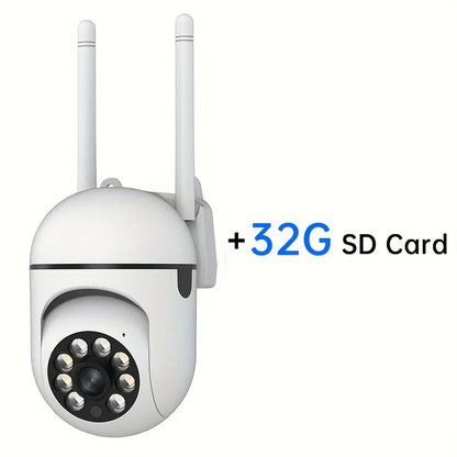 Caméra de surveillance Wi-Fi extérieure HD 2MP – Vision nocturne couleur et infrarouge, détection de mouvement, audio bidirectionnel