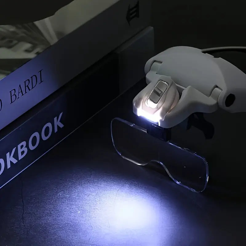 Lunettes Loupe Grossissantes avec LED – Outil de Précision pour Réparation, Inspection et Modélisme