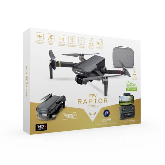 Drone FPV Raptor Pliable avec Caméra 4K – GPS, WiFi et Retour Automatique pour Vol Stable et Immersif