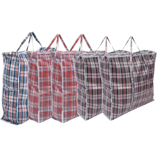 Grand sac de rangement à carreaux 80x60 cm Idéal pour vêtements, couvertures et déménagement