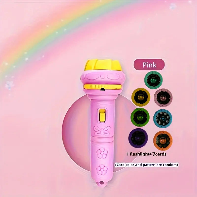 Lampe Projecteur d’Histoires pour Enfants – Jouet Éducatif avec Images Colorées et Veilleuse Ludique