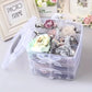 Boîte de Rangement Transparent à 3 Niveaux avec Compartiments – Organiseur Pratique pour Perles, Bijoux et Accessoires