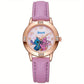 Montre Enfant Fille Rose avec Personnage Stitch – Bracelet Simili Cuir et Cadran Fantaisie