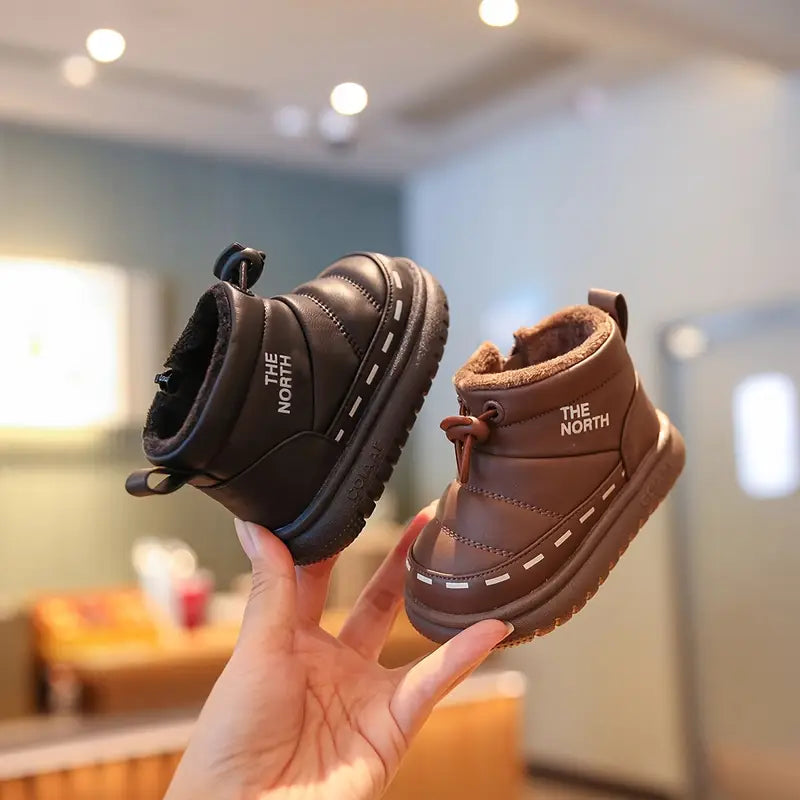 Bottes bébé fille hiver fourrées antidérapantes – Chaussures chaudes confortables
